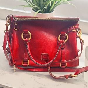 Dooney & Bourke Red Vaquetta Leather Satchel